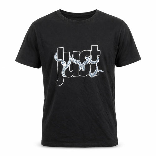 Just Cavalli Mens Black Cotton T-Shirt Size M Crew Neck