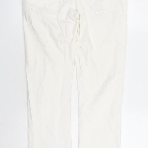 river is Mens White Cotton Straight Jeans Size 30 in L32 in Slim Button - Pockets