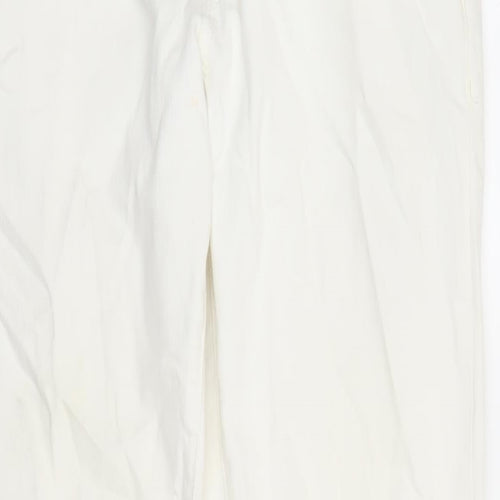 river is Mens White Cotton Straight Jeans Size 30 in L32 in Slim Button - Pockets