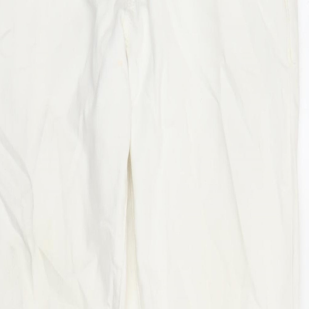 river is Mens White Cotton Straight Jeans Size 30 in L32 in Slim Button - Pockets