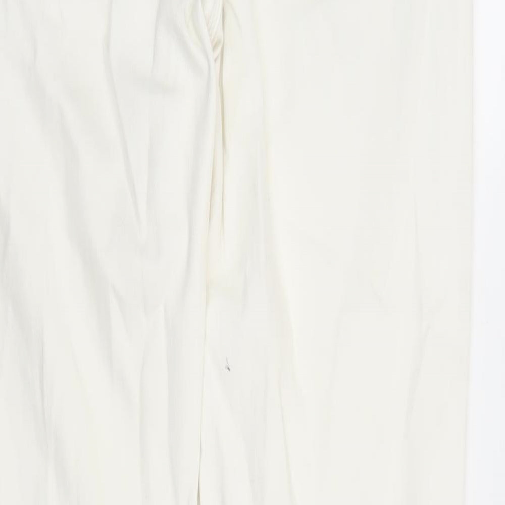 river is Mens White Cotton Straight Jeans Size 30 in L32 in Slim Button - Pockets