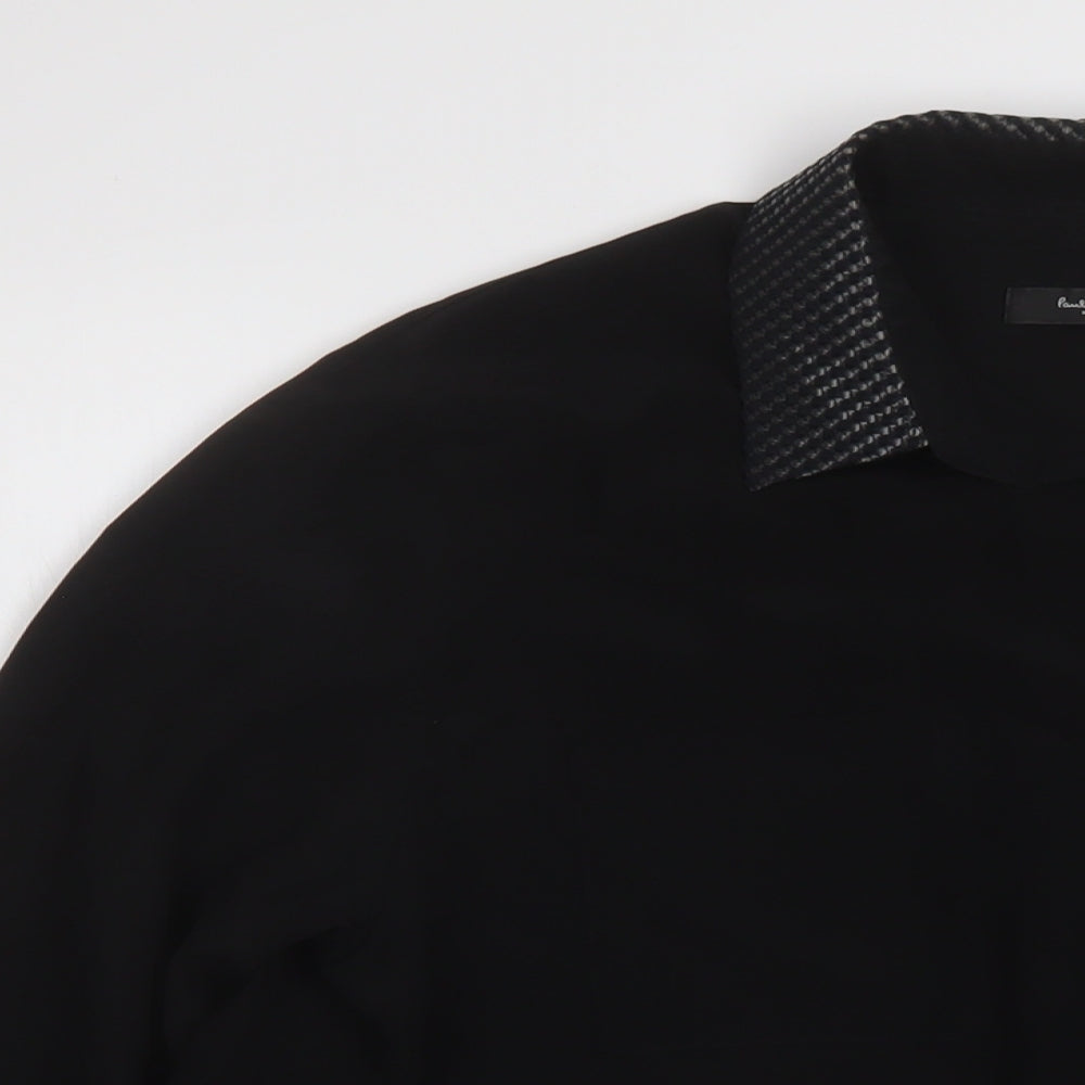 Paul Smith Womens Black Silk Basic Blouse Size 12 Collared