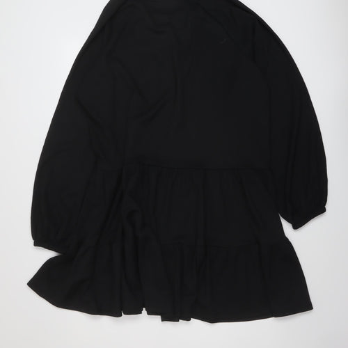 Very Womens Black Polyester A-Line Size 16 Round Neck Pullover