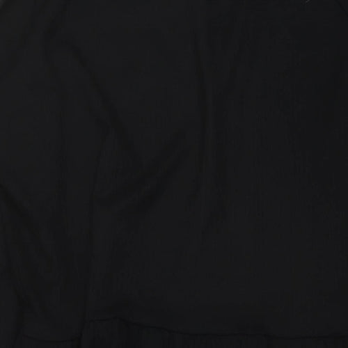 Very Womens Black Polyester A-Line Size 16 Round Neck Pullover