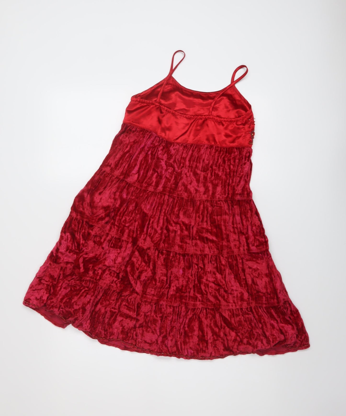 NEXT Girls Red Vinyl A-Line Size 9 Years Round Neck Pullover