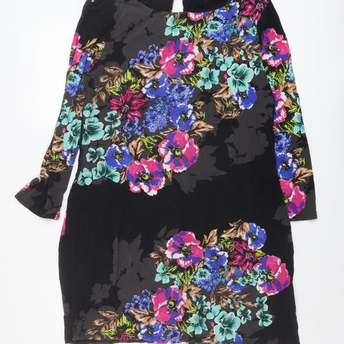 Phase Eight Womens Multicoloured Floral Viscose Tunic Blouse Size 18 Boat Neck
