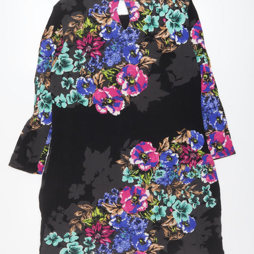 Phase Eight Womens Multicoloured Floral Viscose Tunic Blouse Size 18 Boat Neck