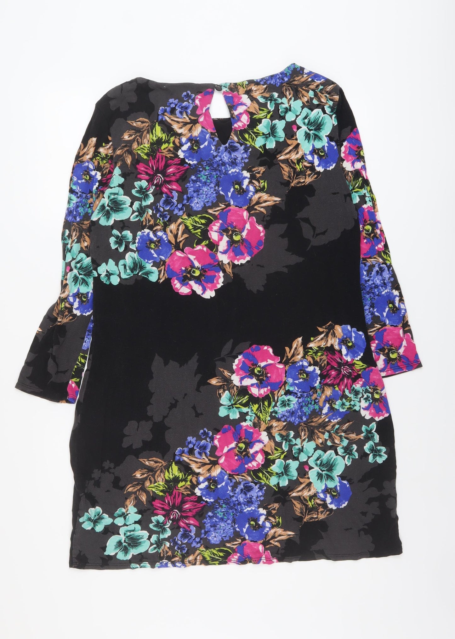 Phase Eight Womens Multicoloured Floral Viscose Tunic Blouse Size 18 Boat Neck