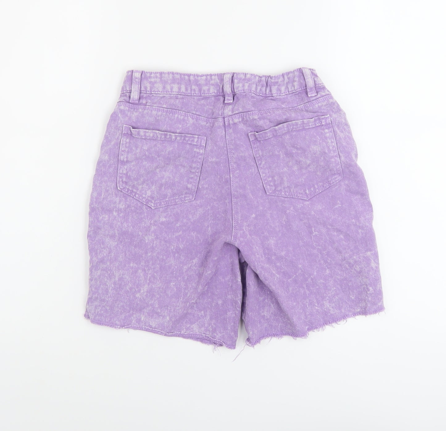 NEXT Girls Purple Cotton Bermuda Shorts Size 10 Years Regular Zip