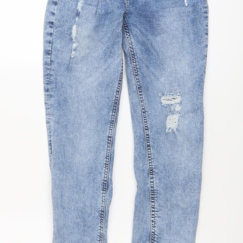Denim & Co. Boys Blue Cotton Skinny Jeans Size 13-14 Years Regular Button