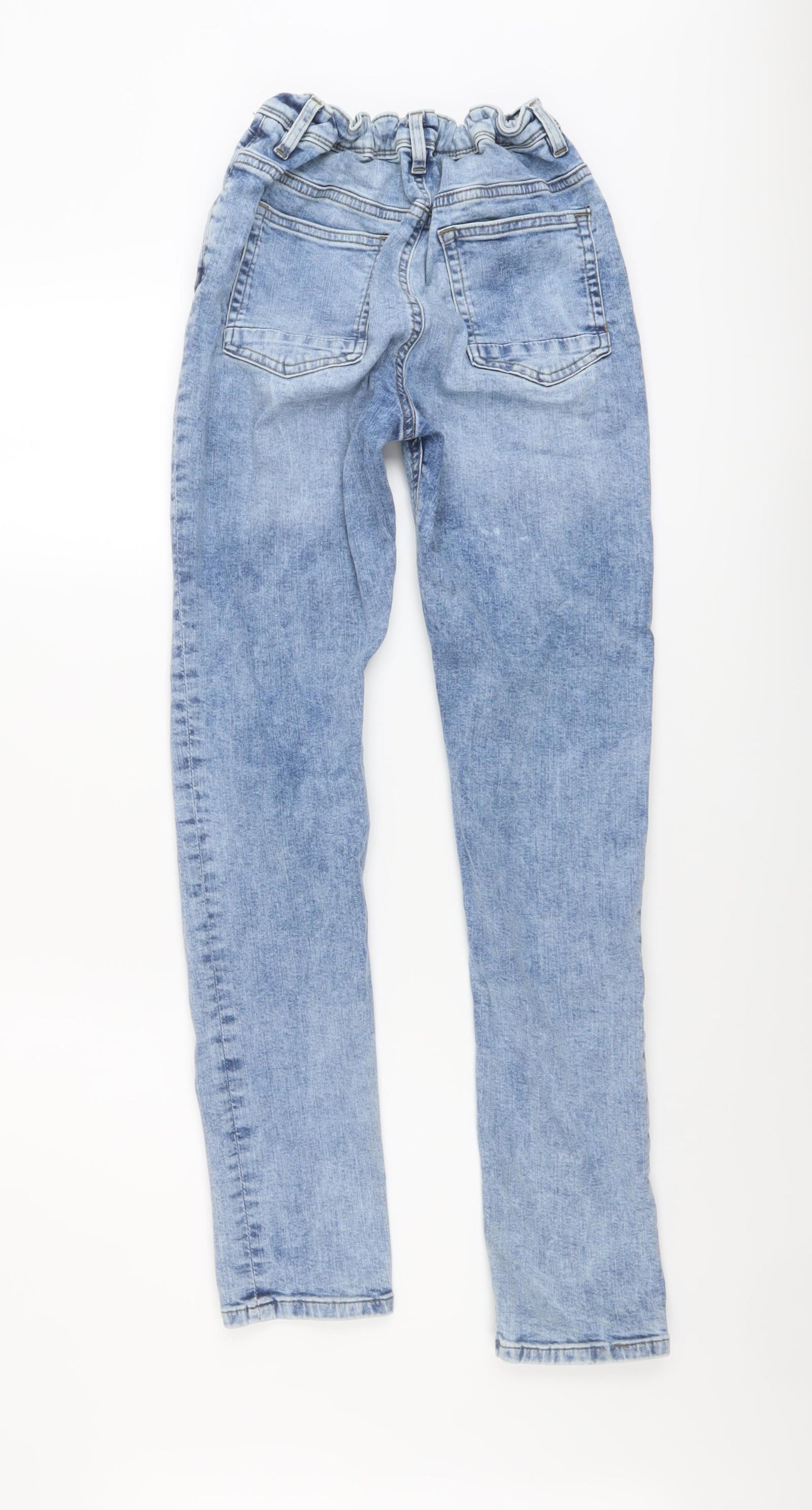 Denim & Co. Boys Blue Cotton Skinny Jeans Size 13-14 Years Regular Button