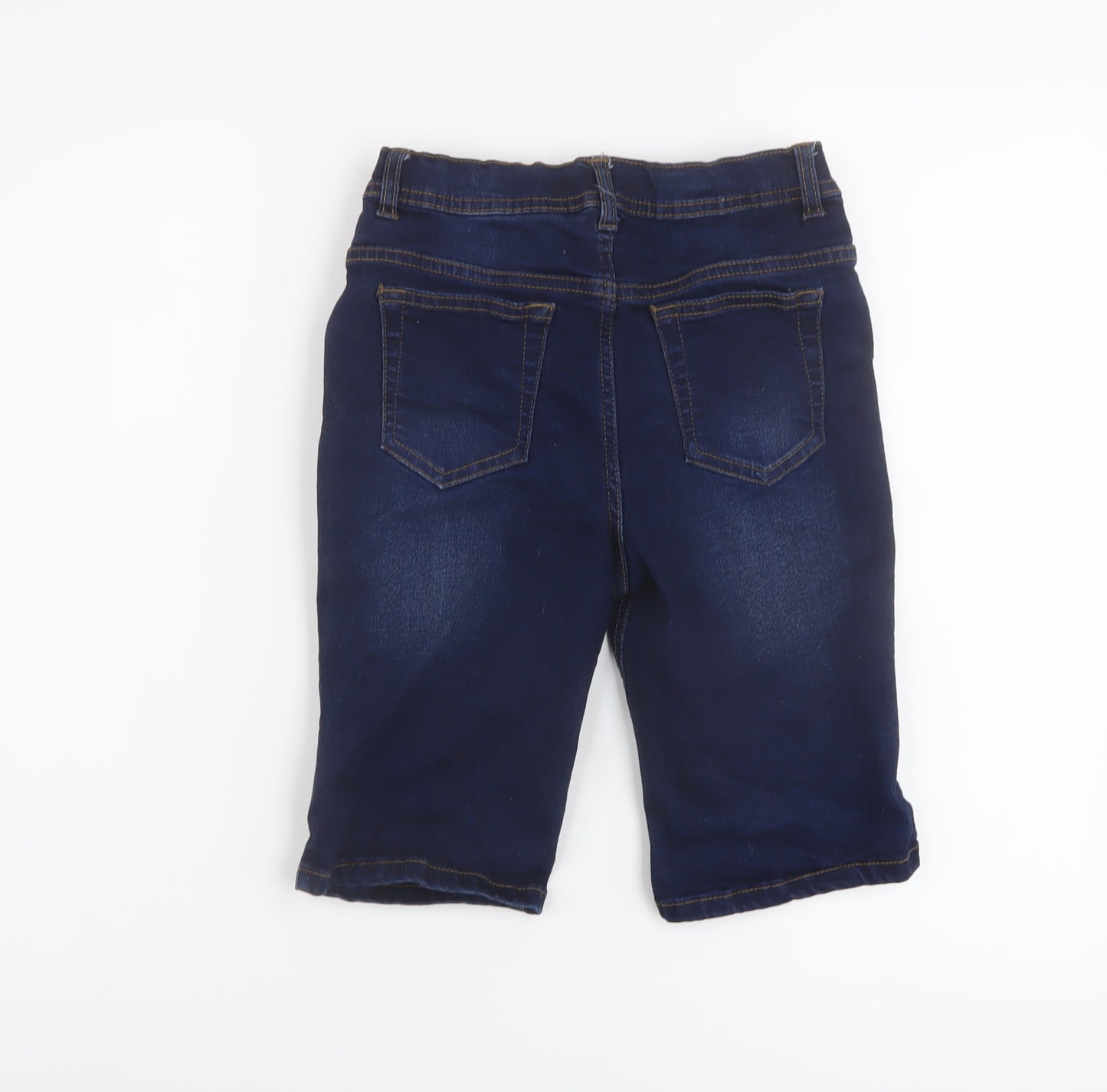 Denim & Co. Boys Blue Cotton Bermuda Shorts Size 12-13 Years Regular Drawstring