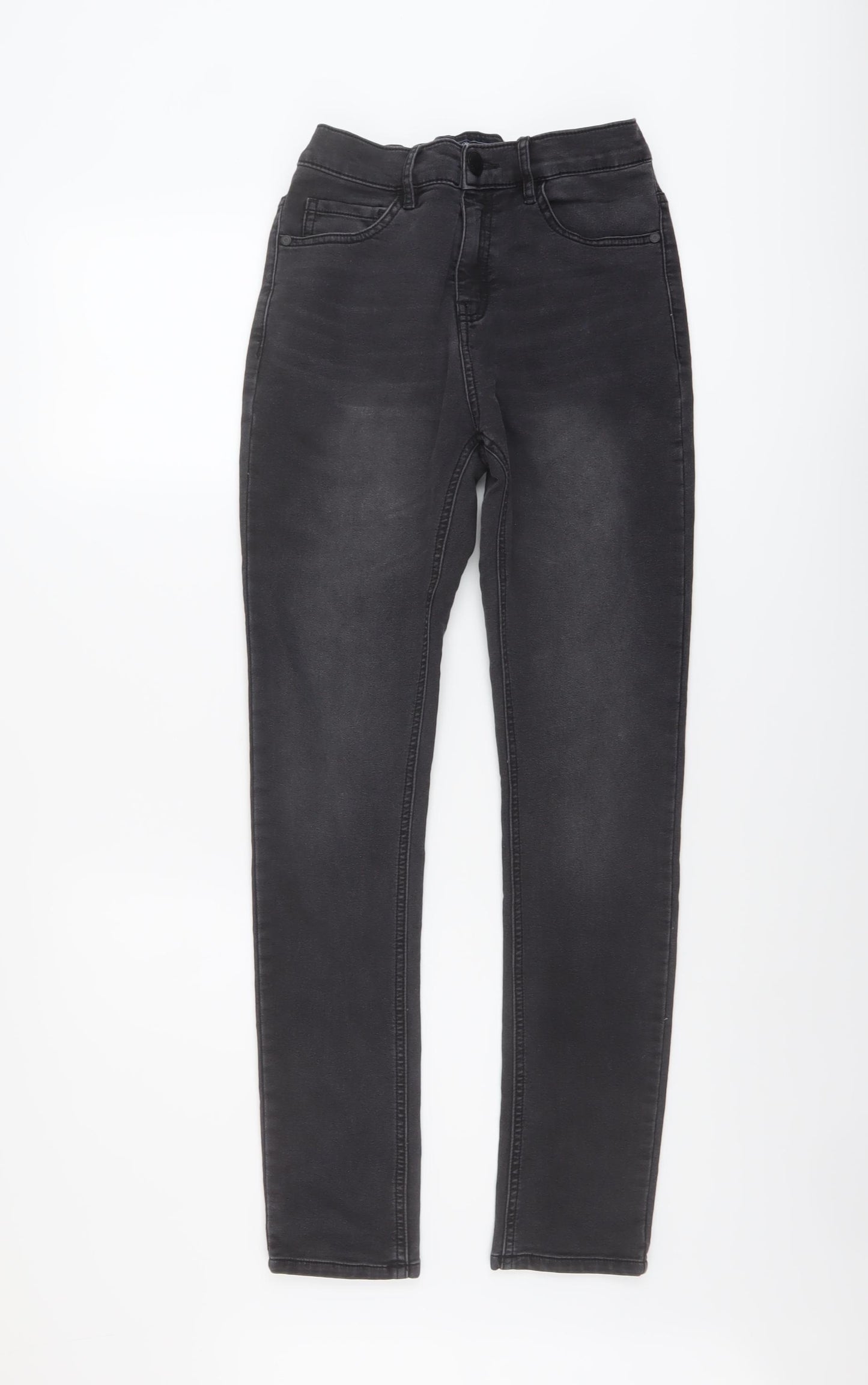 NEXT Boys Grey Cotton Skinny Jeans Size 15 Years Regular Button