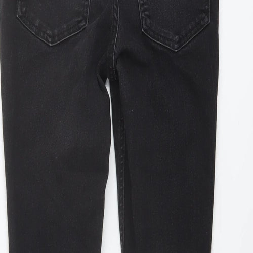 H&M Boys Grey Cotton Skinny Jeans Size 10-11 Years Regular Zip