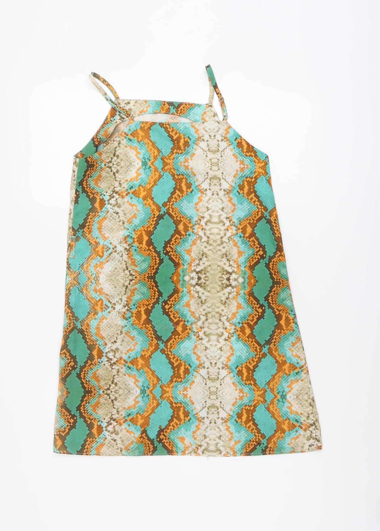 River Island Girls Multicoloured Animal Print Polyester A-Line Size 11 Years Square Neck Pullover