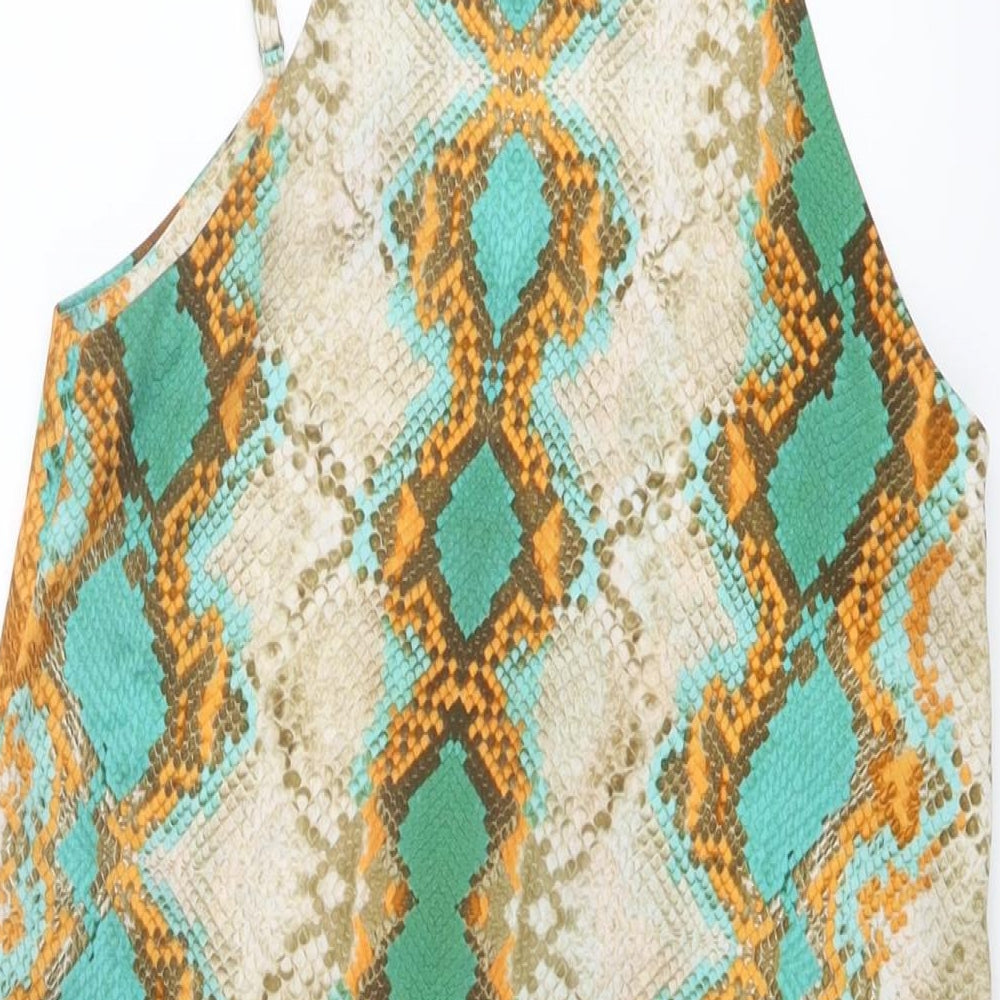 River Island Girls Multicoloured Animal Print Polyester A-Line Size 11 Years Square Neck Pullover