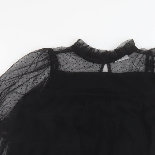 NEXT Girls Black Polyester A-Line Size 5 Years Round Neck Tie