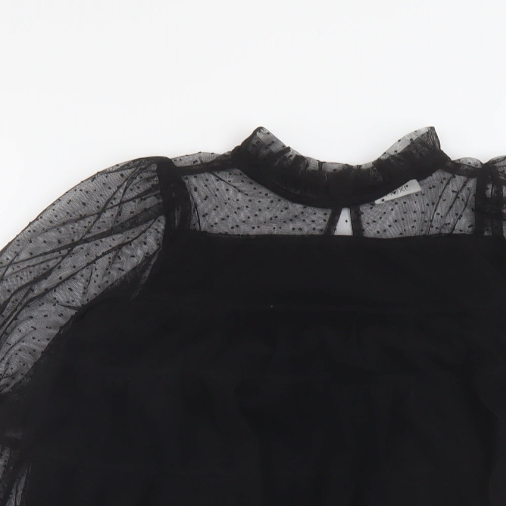 NEXT Girls Black Polyester A-Line Size 5 Years Round Neck Tie