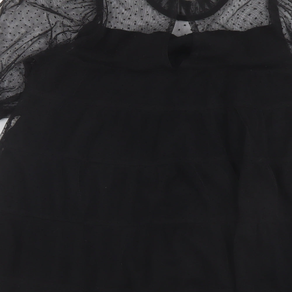 NEXT Girls Black Polyester A-Line Size 5 Years Round Neck Tie