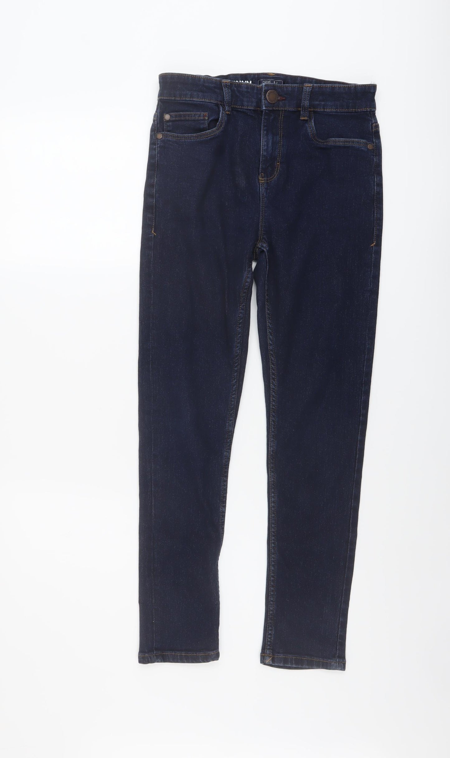 NEXT Boys Blue Cotton Skinny Jeans Size 12 Years Regular Button