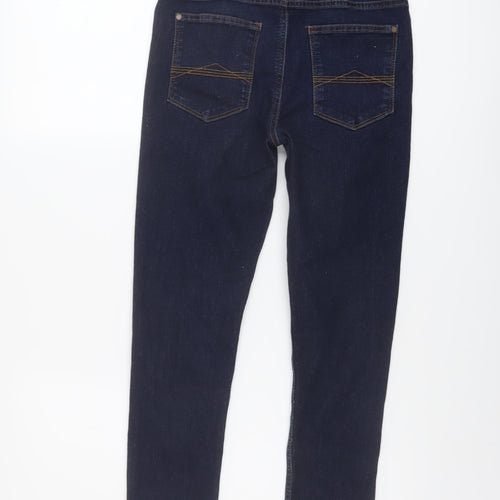 NEXT Boys Blue Cotton Skinny Jeans Size 12 Years Regular Button