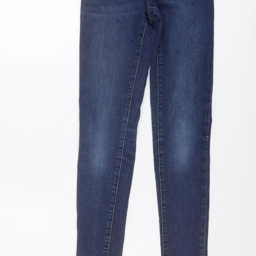 Zara Boys Blue Cotton Skinny Jeans Size 11-12 Years Regular Button