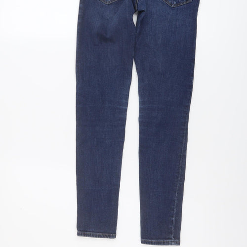 Zara Boys Blue Cotton Skinny Jeans Size 11-12 Years Regular Button