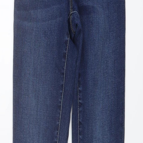 Zara Boys Blue Cotton Skinny Jeans Size 11-12 Years Regular Button