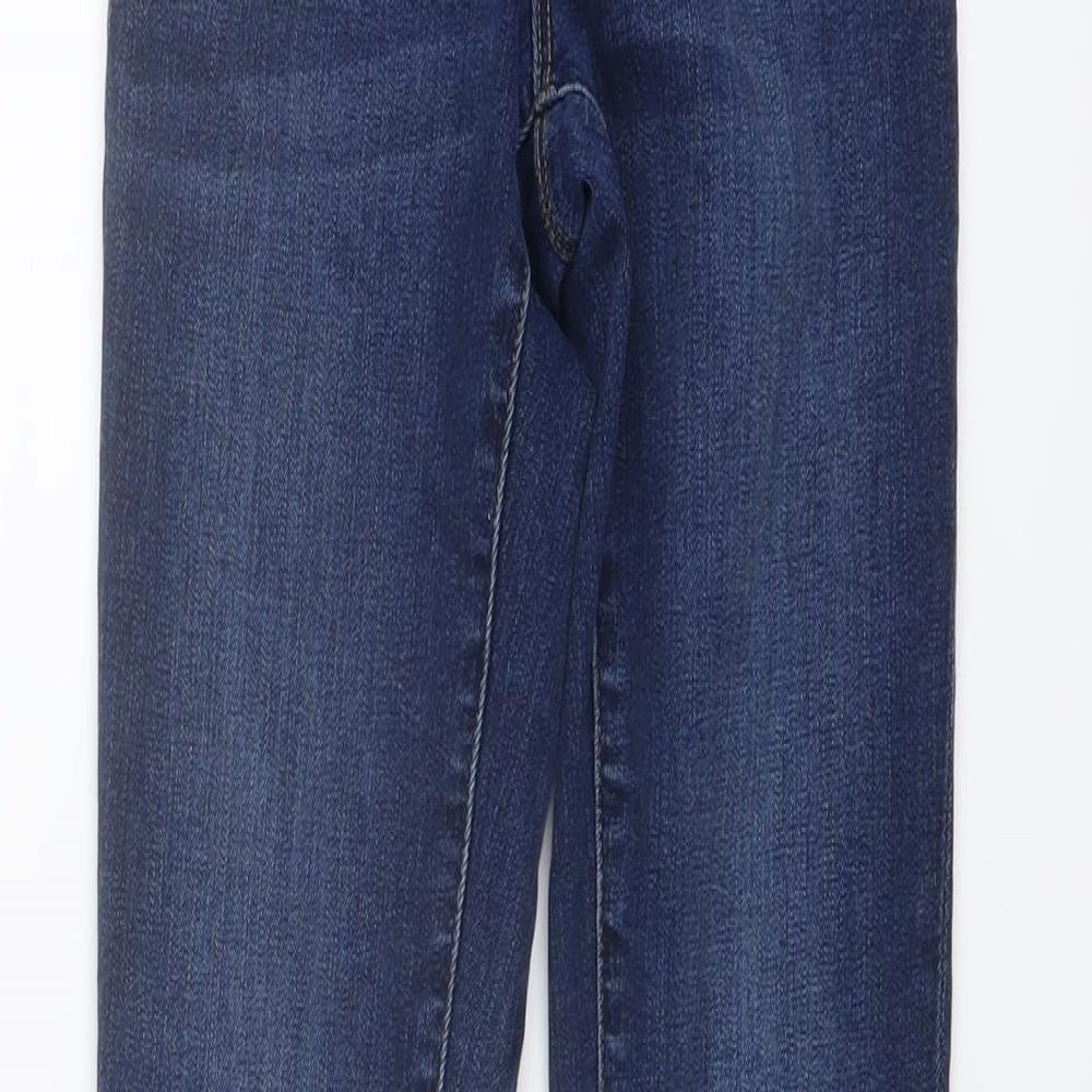 Zara Boys Blue Cotton Skinny Jeans Size 11-12 Years Regular Button