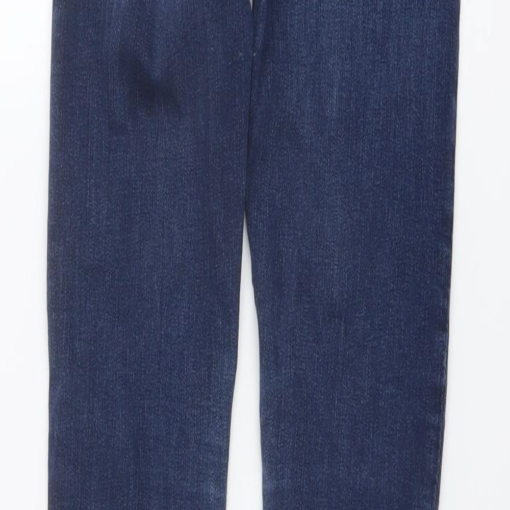 Zara Boys Blue Cotton Skinny Jeans Size 11-12 Years Regular Button