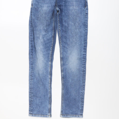 NEXT Boys Blue Cotton Skinny Jeans Size 11 Years Regular Button