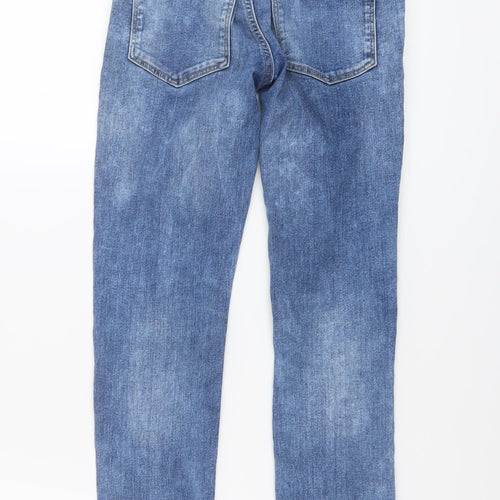 NEXT Boys Blue Cotton Skinny Jeans Size 11 Years Regular Button