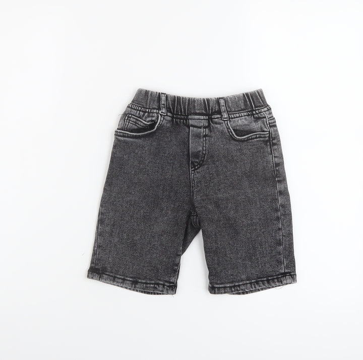 Zara Boys Grey Cotton Bermuda Shorts Size 6 Years Regular