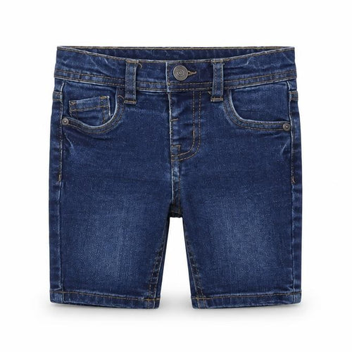 Denim & Co. Boys Blue Cotton Bermuda Shorts Size 2 Years Regular Zip