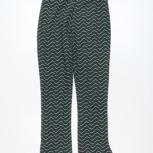 New Look Girls Green Geometric Polyester Sweatpants Trousers Size 12-13 Years Regular Pullover