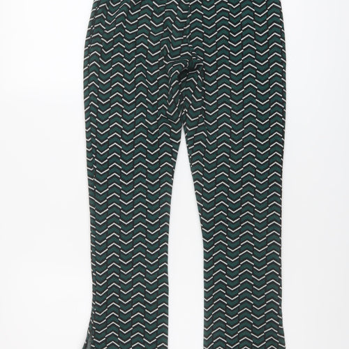 New Look Girls Green Geometric Polyester Sweatpants Trousers Size 12-13 Years Regular Pullover