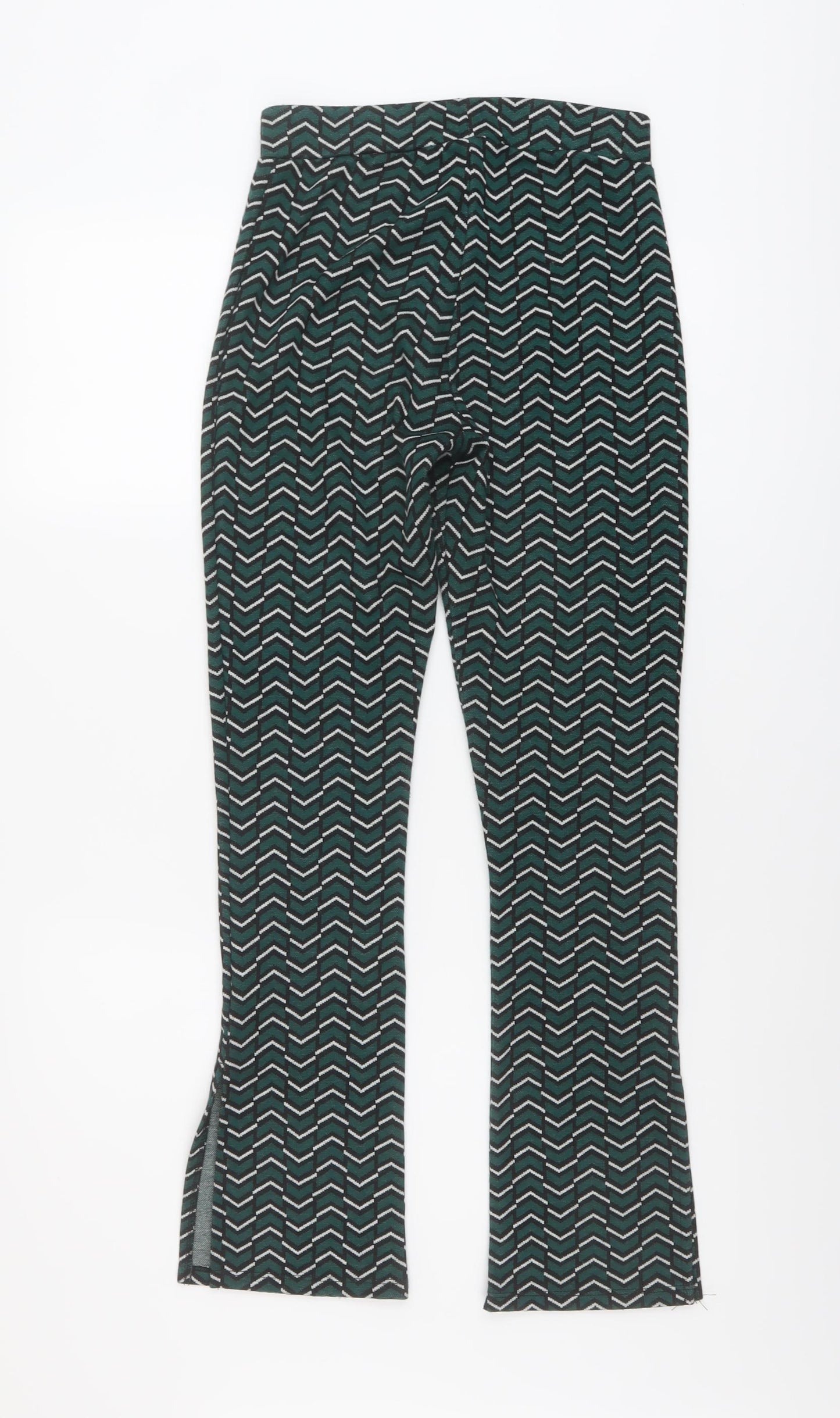 New Look Girls Green Geometric Polyester Sweatpants Trousers Size 12-13 Years Regular Pullover