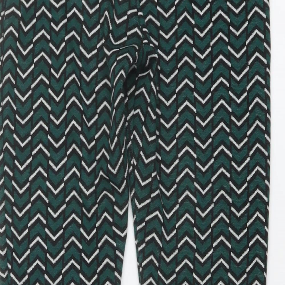 New Look Girls Green Geometric Polyester Sweatpants Trousers Size 12-13 Years Regular Pullover