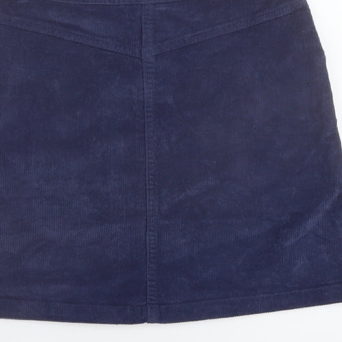 John Lewis Girls Blue Cotton A-Line Skirt Size 12 Years Regular Button