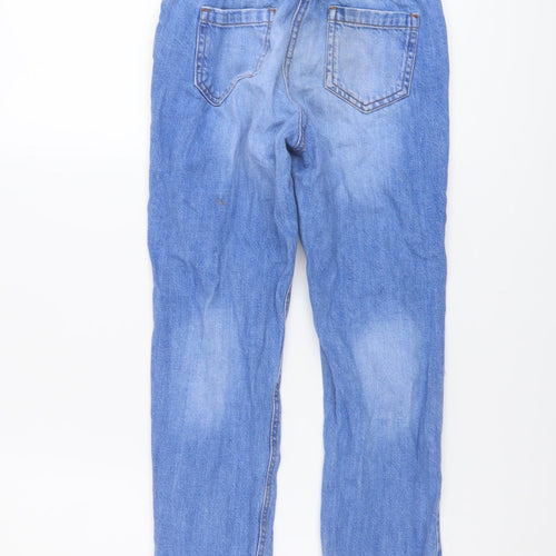 NEXT Girls Blue Cotton Straight Jeans Size 9 Years Regular Button