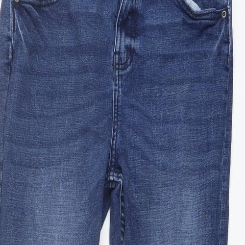 F&F Boys Blue Cotton Straight Jeans Size 13-14 Years Regular Button