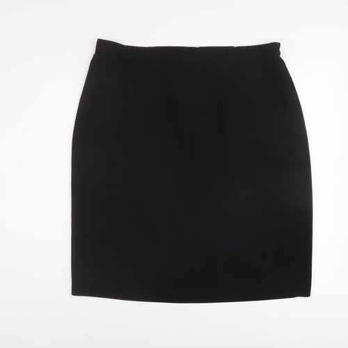 Dunnes Stores Womens Black Polyester A-Line Skirt Size 37 in Zip