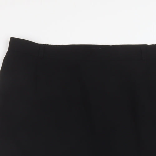 Dunnes Stores Womens Black Polyester A-Line Skirt Size 37 in Zip
