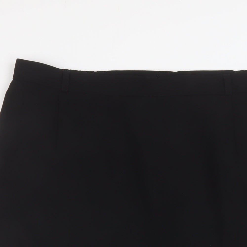 Dunnes Stores Womens Black Polyester A-Line Skirt Size 37 in Zip