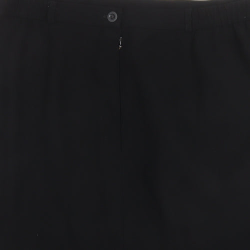 Dunnes Stores Womens Black Polyester A-Line Skirt Size 37 in Zip