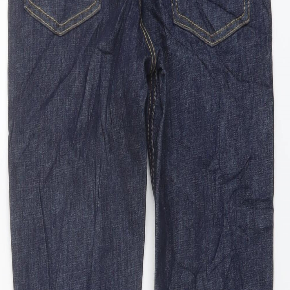 Marks and Spencer Boys Blue Cotton Straight Jeans Size 9-10 Years Regular Button