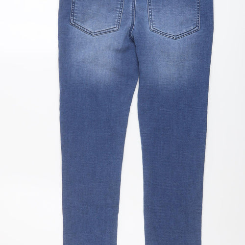 Matalan Boys Blue Cotton Straight Jeans Size 13 Years Regular Drawstring