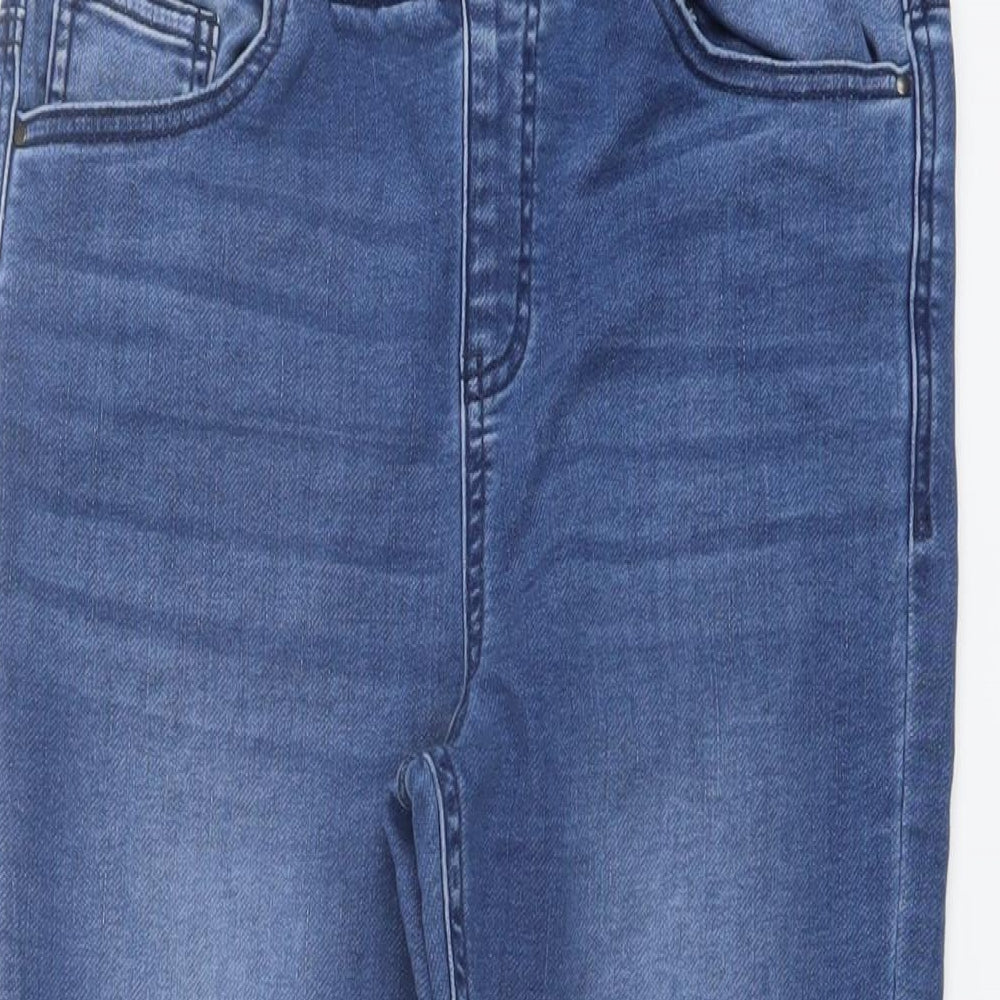 Matalan Boys Blue Cotton Straight Jeans Size 13 Years Regular Drawstring