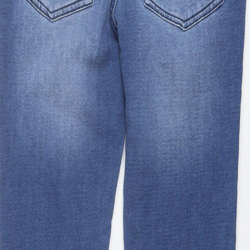 Matalan Boys Blue Cotton Straight Jeans Size 13 Years Regular Drawstring