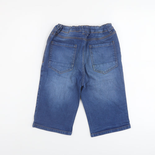 Denim & Co. Boys Blue Cotton Bermuda Shorts Size 12-13 Years Regular Zip